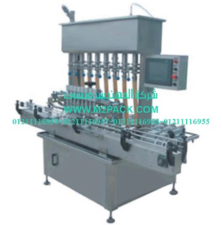 ماكينة التعبئة الأوتوماتيكية – المصنعة بنظام تحكم يعمل بحساسات أوتوماتيكية موديل m2pack com gfz – 12 l
